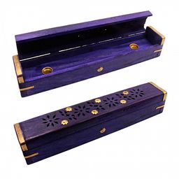 Подставка под благовония С НАРЕКАНИЯМИ Пенал Фиолетовый из дерева Шишам