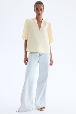 Blusa de algod?n con bordado ingl?s - H&m фото 6