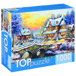 Пазлы 1000 TOPpuzzle "Зимняя деревня"