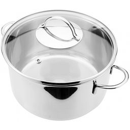 Кастрюля из нержавеющей стали "Pretty" 1,9л, д14,3см, h10см, стеклянная крышка, двойное капсулированное дно, подарочная коробка, Appetite (Китай)