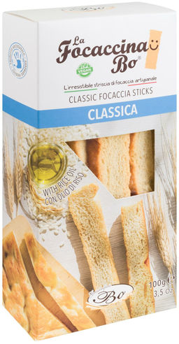 Фокачча Grissinificio Bo классическая ручной работы Vegan 100 г, коробка, ИТАЛИЯ