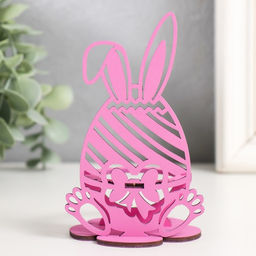 Подставка под яйцо Зайка 8,5х8,5х14,5 см (набор 4 детали) фиолетовый - Simaland фото 5