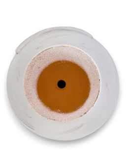 Горшок цветочный с поддоном 1,4 л, d15/h13 см белый керамика, "Голландия" (М)