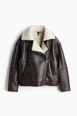 Cazadora biker de doble faz