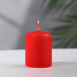 Цена за 3 шт. Свеча-цилиндр, 4×5 см, 7 ч, 47 г, красная