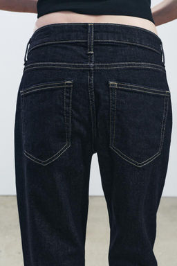 ZW COLLECTION RELAXED SLIM FIT MID-RISE JEANS - Zara фото 3