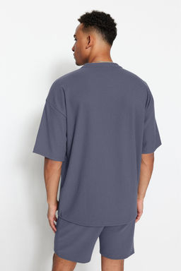 TRENDYOL MAN Kahverengi Premium Oversize Bisiklet Yaka K?sa Kol Dokulu K?r?smaz Ottoman T-Shirt TMNSS23TS00081 - Trendyolmilla фото 46