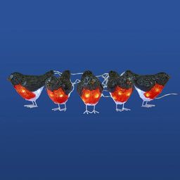 ULD-M1713-040/STA WHITE IP20 BIRDS5 Фигура светодиодная Птички, 5 штук, 17х13см, 40 светодиодов. Белый свет. Провод прозрачный. TM Uniel