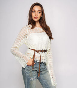 Лонгслив+топ #КТ2979, лайм