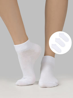 Носки женские белые в наборе, 3 пары