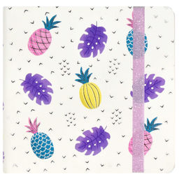 Записная книжка арт.47740/20 СОФТ-ТАЧ БЕЛЫЙ (130x130, 240 стр., застежка-резинка, скругленный корешо