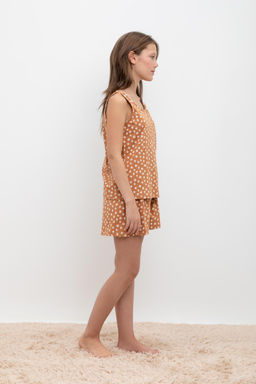 Crockid _ КБ 2819/миндаль,цветочный вальс пижама для дев