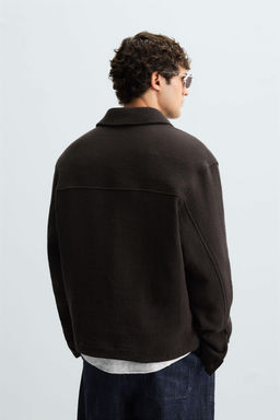 TEXTURED POLO OVERSHIRT - Zara фото 3