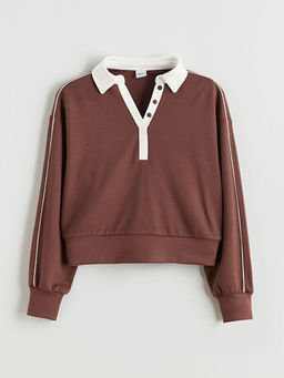 Polo Yaka K?z ?ocuk Sweatshirt ve E?ofman Alt
