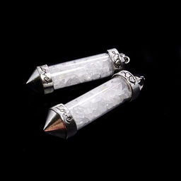 Кулон бутылочка желаний 5cm в форме кристалла с камнями Горный хрусталь ИСПОЛНЕНИЕ ЖЕЛАНИЙ