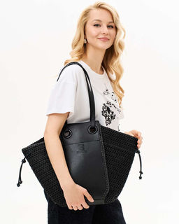 Сумка пляжная плетеная SS005