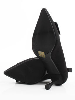 06-P1-7538 BLACK Туфли женские (замша-стрейч искусственная)