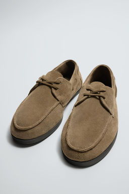 ZAPATO N?UTICO PIEL / Gris Topo - Zara фото 2