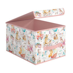 VAL KTRP-BOX-LM Короб стеллажный с крышкой, большой, 30*40*25 см, розов., ПУТЕШАСТИКИ, шт