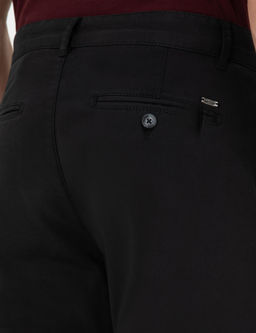 Siyah Regular Fit Kanvas Pantolon