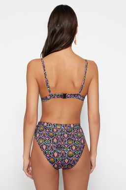 TRENDYOLMILLA Cicek Desenli Ucgen Yuksek Bel High Leg Hipster Bikini Tak?m? TBESS22BT0016  фото 24