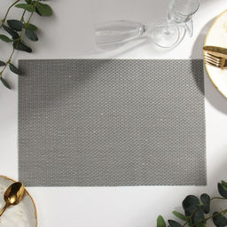 Салфетка на стол «Доляна», тёмное серебро, 45×30 см