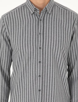 Gri Regular Fit _izgili Uzun Kollu G_mlek - Pierre cardin фото 6