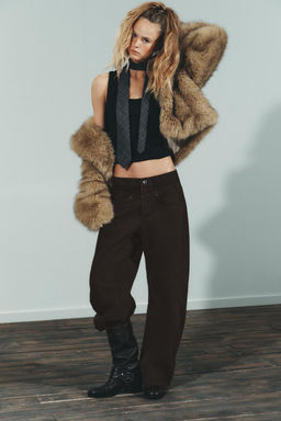 TRF BAGGY BARREL LOW-RISE JEANS - Zara фото 10