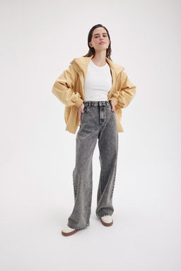 Джинсы Wide fit "Темно-серые" женские