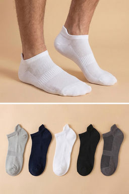 Cok Renkli 5li Paket Lastikli Spor Patik-K?sa Corap TMNAW24CO00009