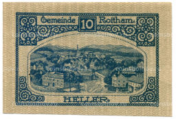 10 геллеров 1920 года Австрия Ройтам (нотгельд)