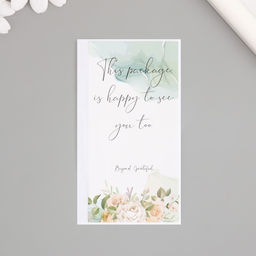 Наклейка - открытка бумага Спасибо. Чайные розы, набор 50 шт., 10?5 см