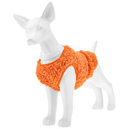 Пэт тойс (Pet toys) Одежда для собаки Жилетка с декором - лев, р-р S, длина спинки 22см/обхват груди 30см/обхват шеи 14см, цвет-оранжевый, искусственный мех (100% полиэстер) (Китай) - Домашняя мода фото 4