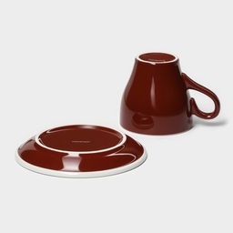 Кофейная пара фарфоровая Magistro Coffee time, 2 предмета: чашка 280 мл, блюдце d=15,5 см, цвет коричневый  фото 6