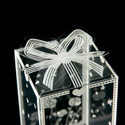 Цена за 5 шт. Складная прозрачная коробка из PVC, для упаковки подарков, Весеннее настроение, 6?6?10 см