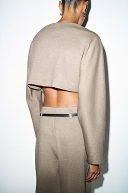 LONG SLEEVE CROP TOP - Zara фото 15