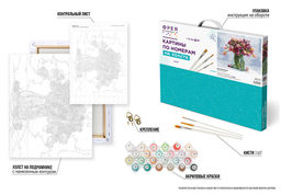 ФРЕЯ PNB/PL-143 Набор для раскрашивания по номерам 50 х 40 см Изящный букет  фото 7