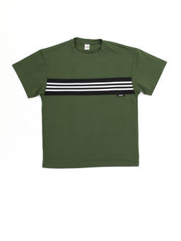 Футболка с лампасом, хаки - Inzibe фото 6