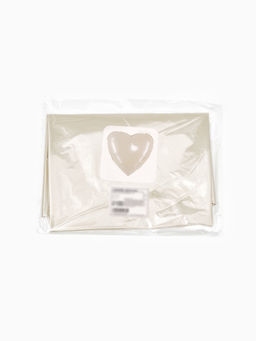 Цена за 2 шт. Воздушные шары фольгированные 17" "Сердце" цвет молочный сатин, набор 5 штук