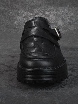 03-PDA165-3 BLACK Полуботинки женские (натуральная кожа)