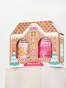 Гель для душа «С Новым годом», vanilla milkshake, набор 2 шт. × 200 мл, URAL LAB