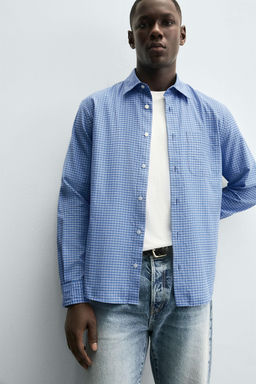 CHECK SHIRT WITH POCKET - Zara фото 5