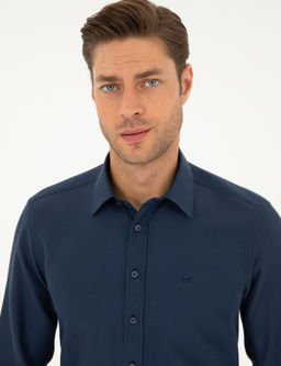 Lacivert Slim Fit Arm_rl_ Uzun Kollu G_mlek