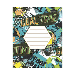 Цена за 20 шт. Тетрадь 12 листов в косую линию Calligrata "Футбол", обложка мелованный картон, ВД-лак, блок офсет, белизна 95%, МИКС