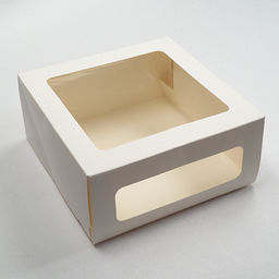 S-CHIEF BFC-011 Кондитерская коробка для торта с ДВУМЯ ОКНАМИ 22 x 22 x 10 см  фото 3