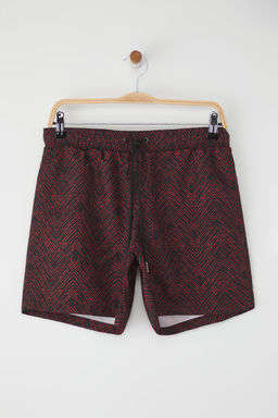 TRENDYOL MAN Siyah-Turuncu Standart Boy Geometrik Mayo Deniz Sortu TMNSS22DS0011 - Trendyolmilla фото 8