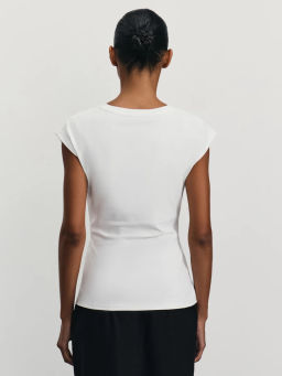 Футболка из хлопка с запахом / Zarina  фото 4