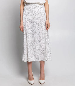 Юбка #ОКТ015002, белый,коричневый