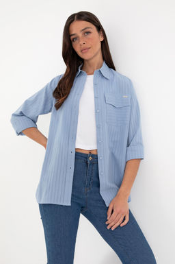 Kad_n Mavi Uzun Kollu G_mlek Sepette S_rpriz _ndirim - U.s. polo assn фото 3