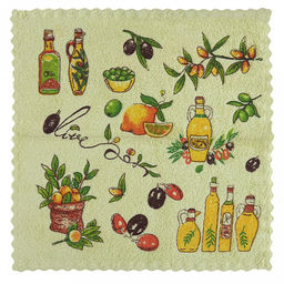 Салфетка для уборки 28х28см "Олива", микрофибра, набор 5шт (Китай)